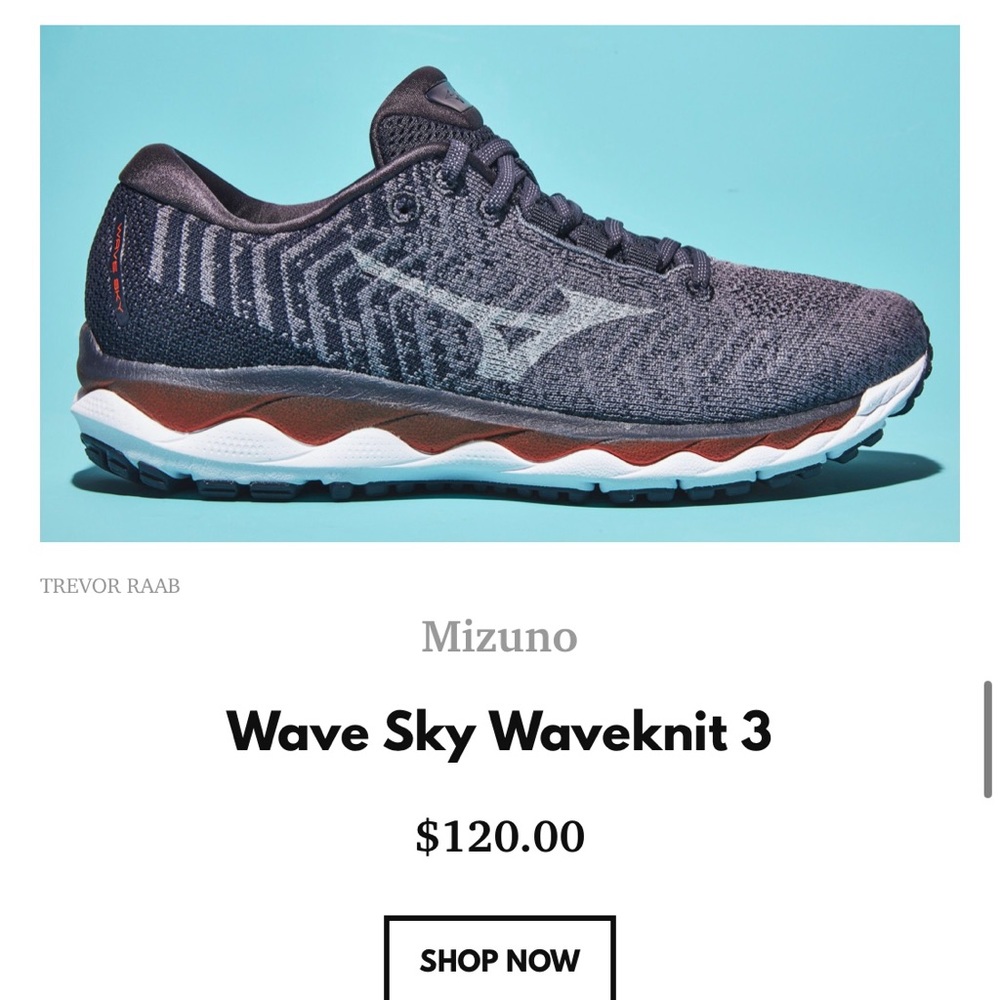 The Wave Sky Waveknit 3, Running Shoe by Mizuno
